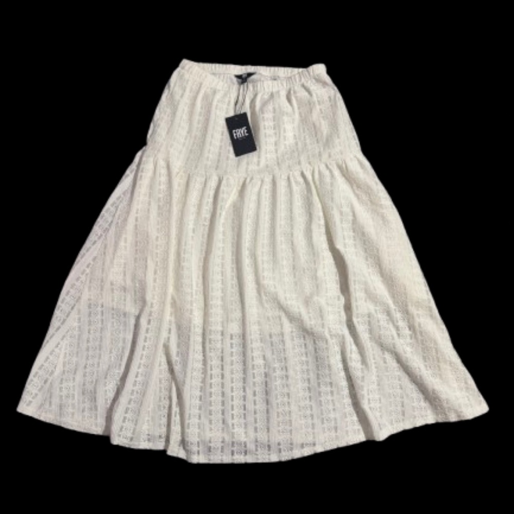 Fyre Full Midi Skirt White Marshmallow Women’s Small Brand New With Tags NWT